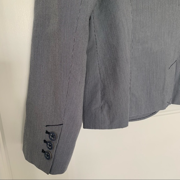 Esprit - Blue/White Pinstripe Blazer - Size 10 - Picture 3 of 15